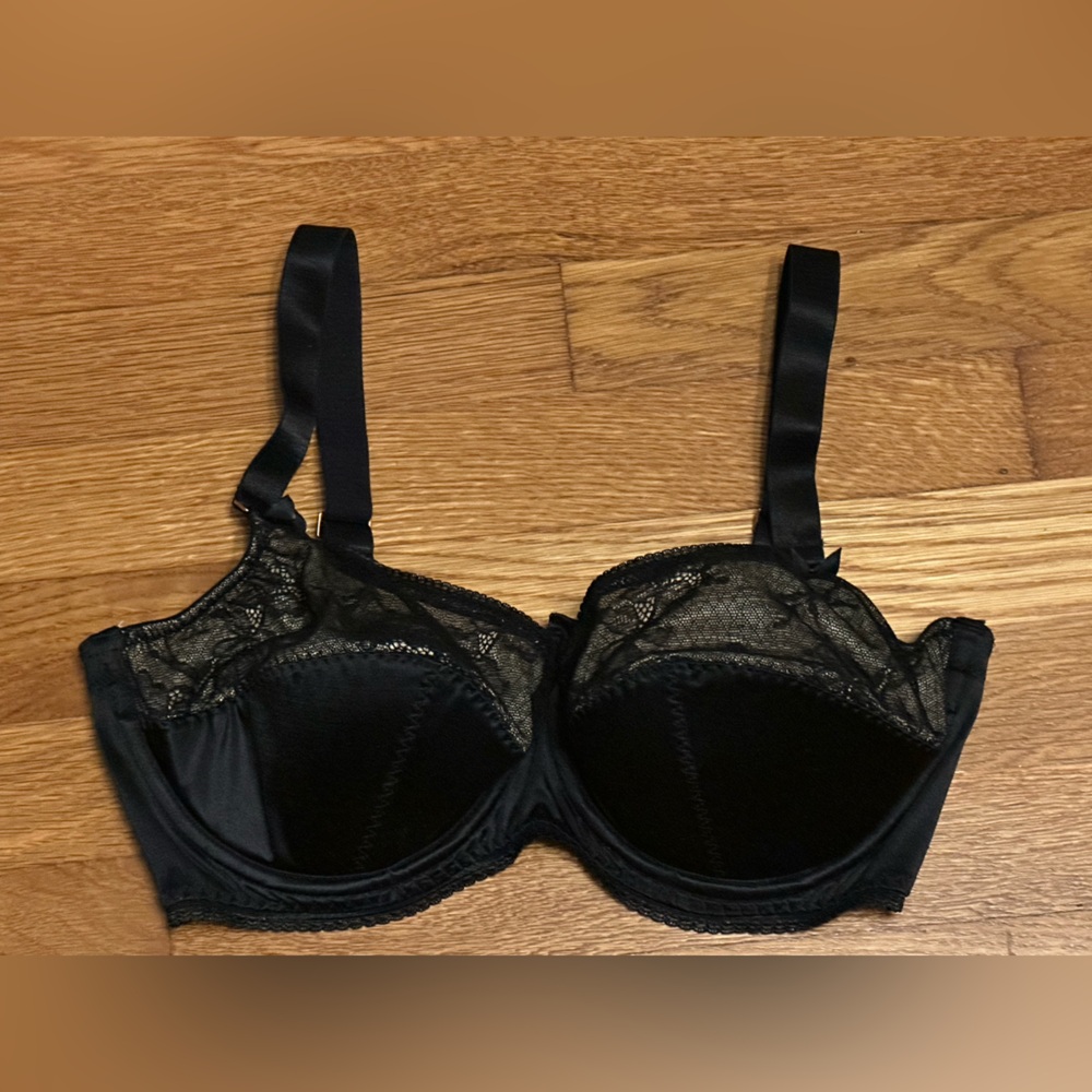 Gossard Black With Lace Balcony Bra 36DD